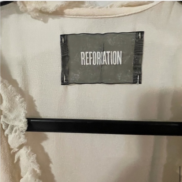 Reformation Cream Wrap Dress - Picture 4 of 12